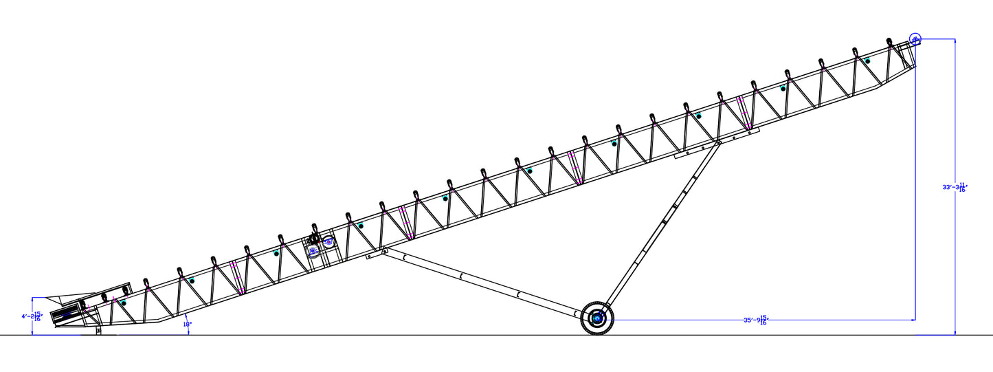 Radial Stacker, Conveyor system, Iron City Supply