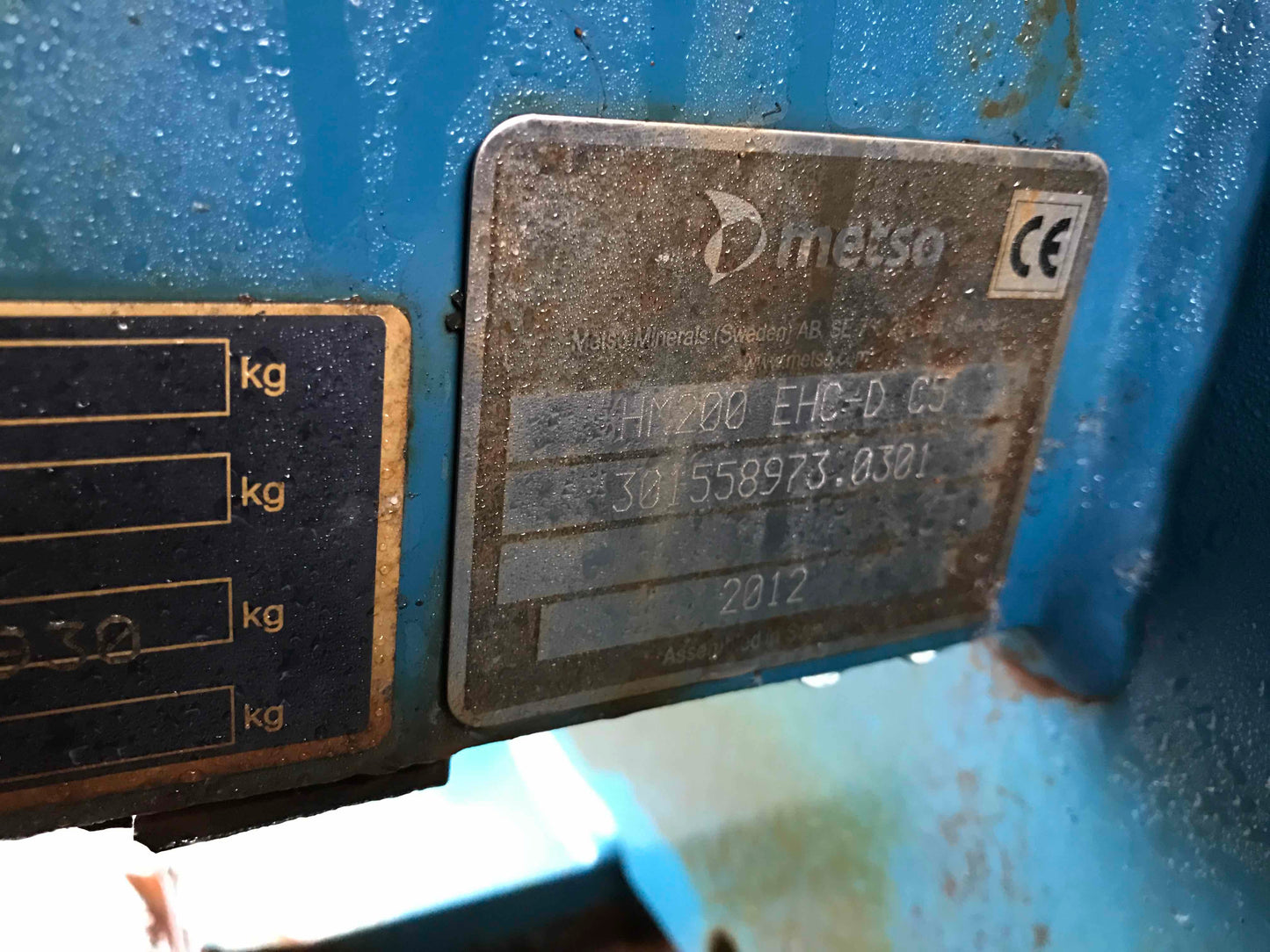 Metso HM200 Slurry Pump with 125hp Motor