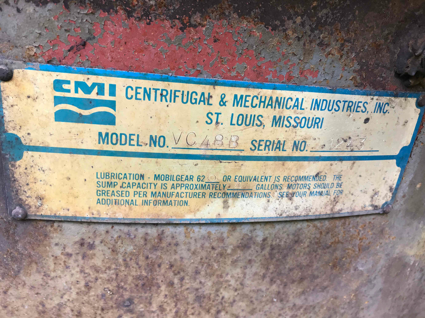 CMI VC48 B Centrifuge