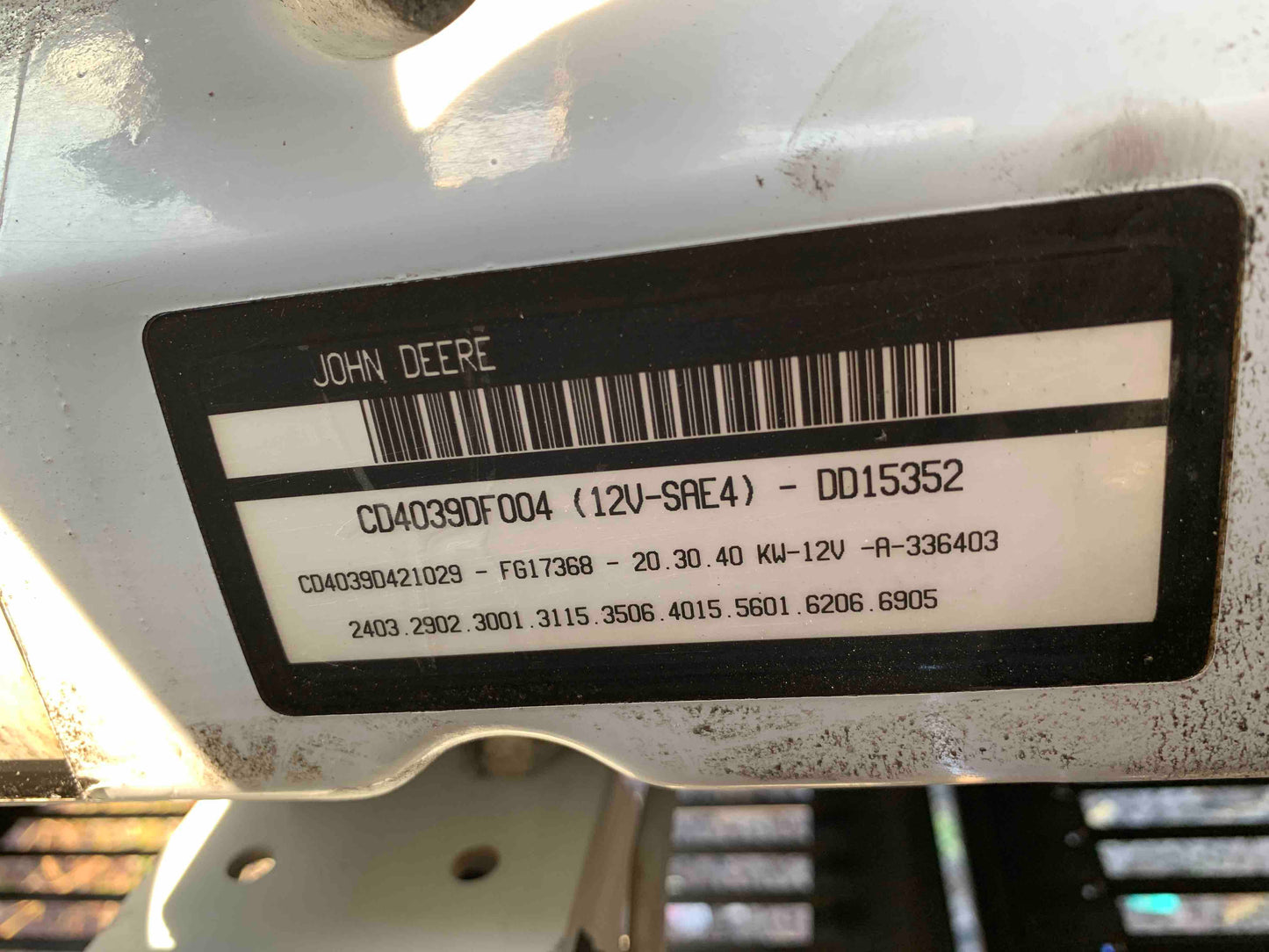 John Deere 20kW Diesel Generator