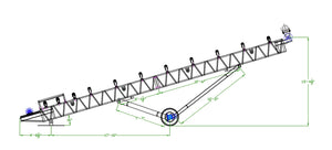 Radial Stacker, Conveyor system, Iron City Supply 