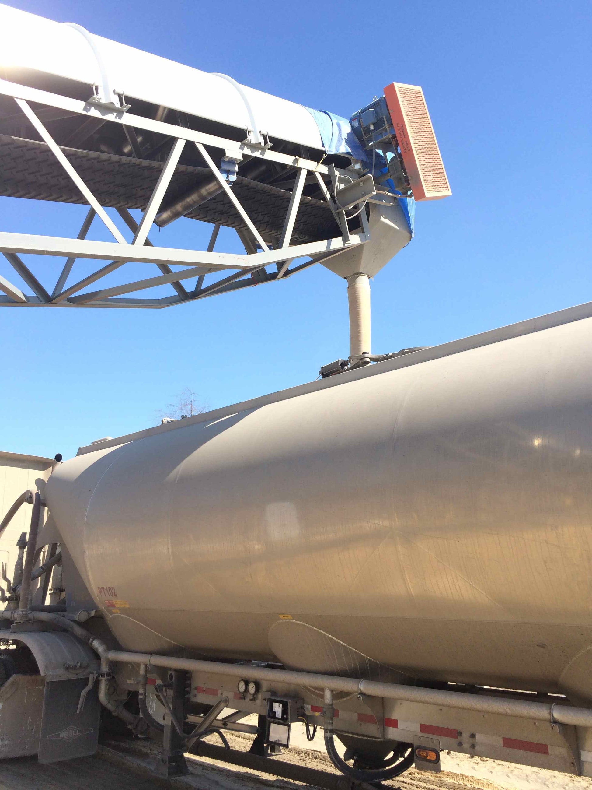 Frac, sand, Loadout, Radial Stacker, Conveyor system