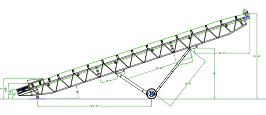 Radial Stacker, Conveyor system, Iron City Supply 