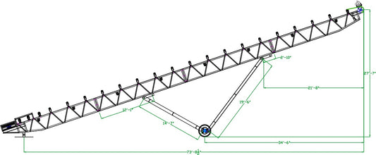 Radial Stacker, Conveyor system, Iron City Supply 