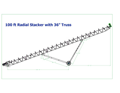 Radial Stacker, Conveyor system, Iron City Supply 