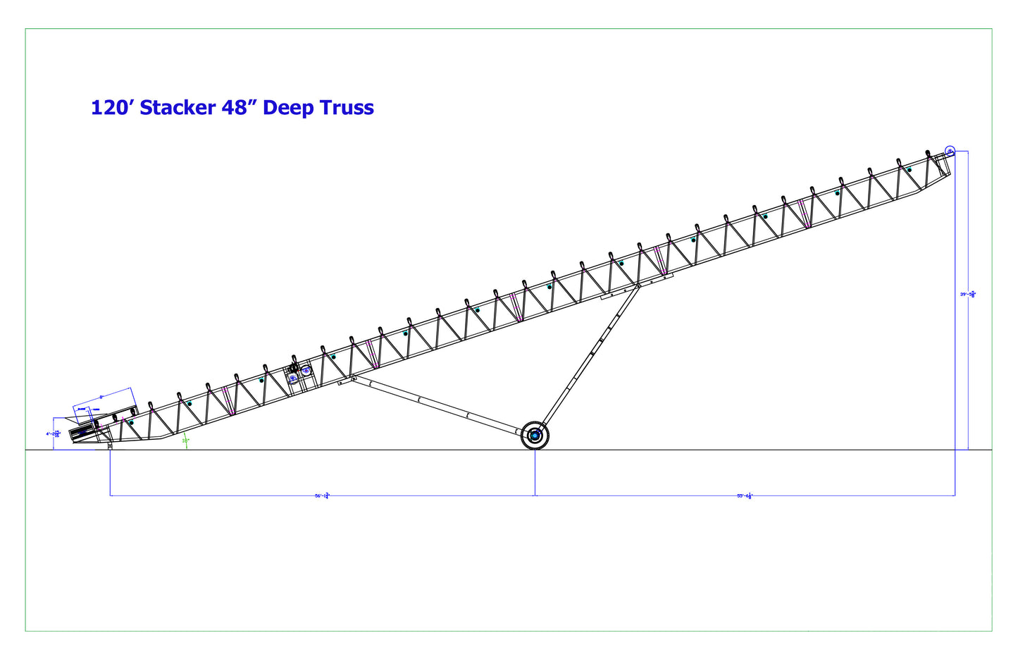 Radial Stacker, Conveyor system, Iron City Supply 