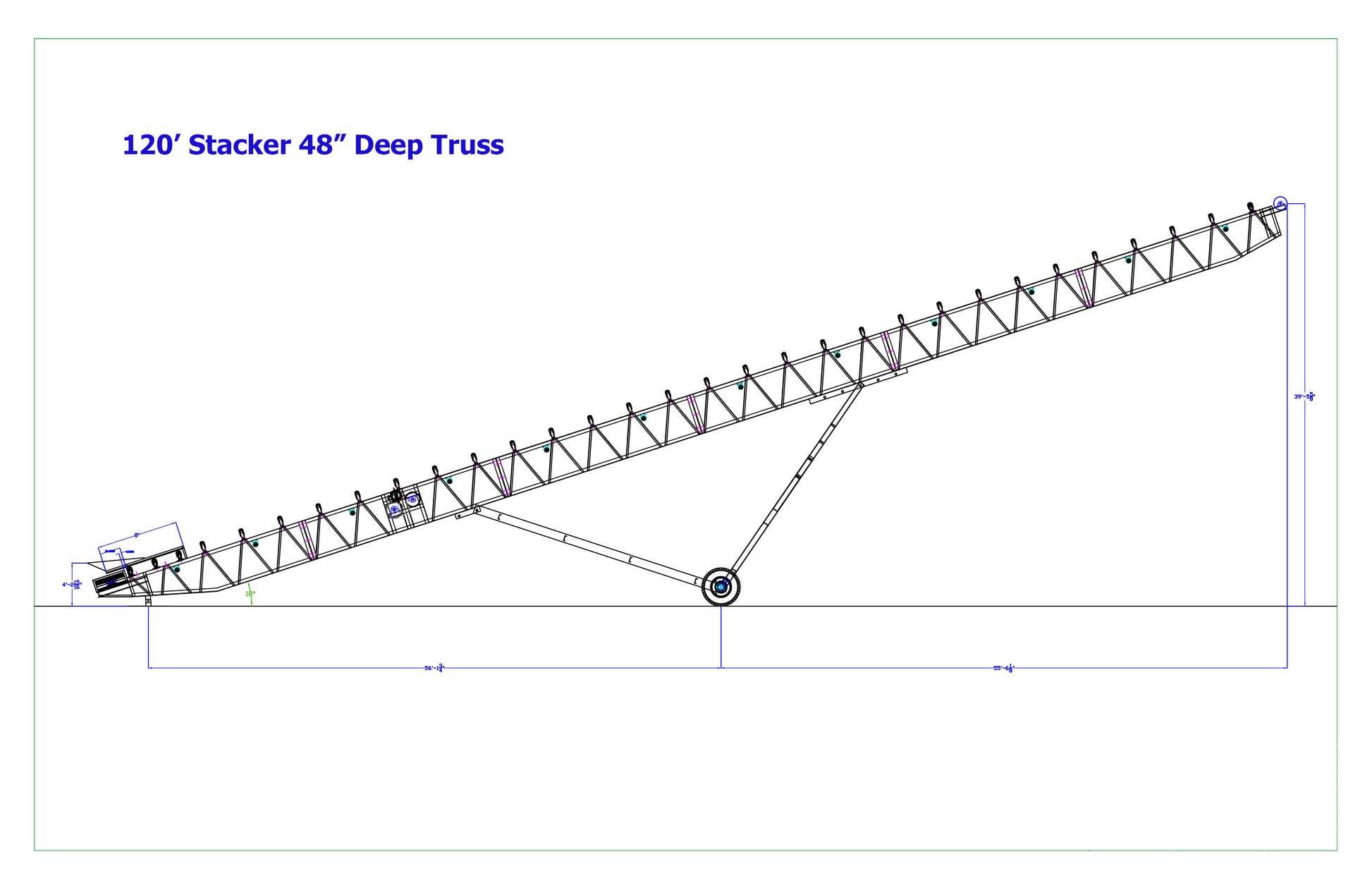 Radial Stacker, Conveyor system, Iron City Supply 