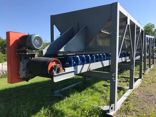 Hopper, With Belt Feeder, Conveyor system,