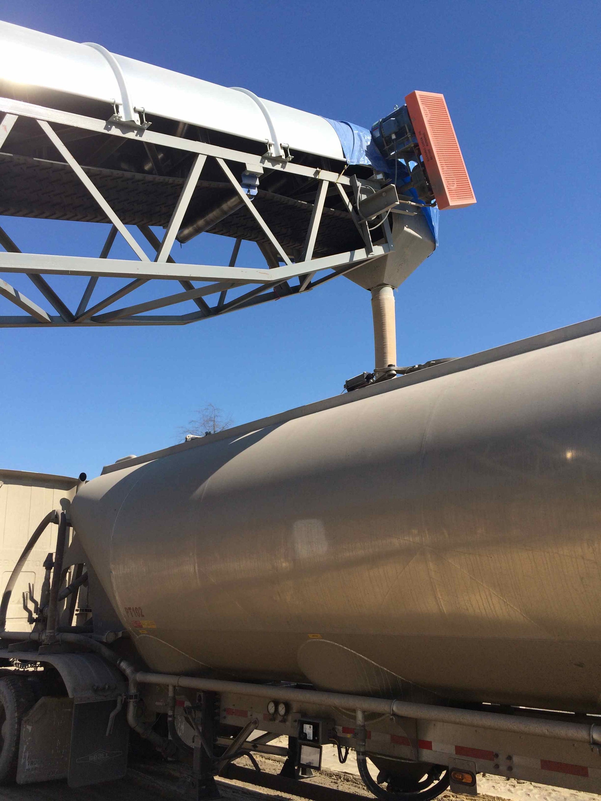 Frac, sand, Loadout, Radial Stacker, Conveyor system