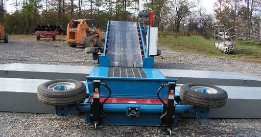 Drive over unloader, HD unloader, truck unloader
