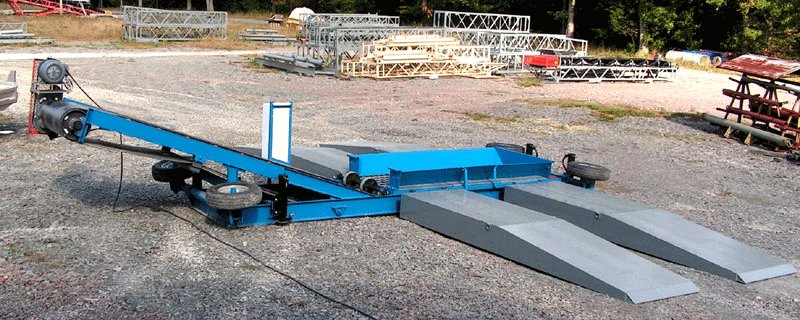 Drive over unloader, HD unloader, truck unloader