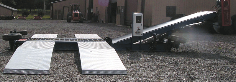 Drive over unloader, HD unloader, truck unloader