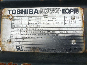 Toshiba, 100 HP, Inverter Duty, Electric Motor 